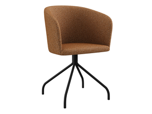 RATIO - Trestle-based swivel fabric chair _ DÔME DECO